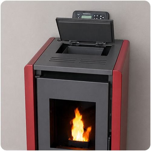 Estufa Pellet 6,2 KW 100 m2 WiFi (Burdeo)