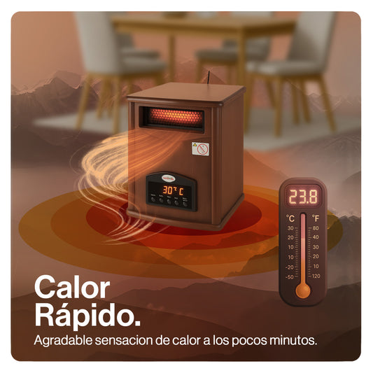 Producto de Venta de Bodega - Open Box - Estufa Infrarroja Madera UV 70 m² betterlife BLIR1500UVWTW image 3