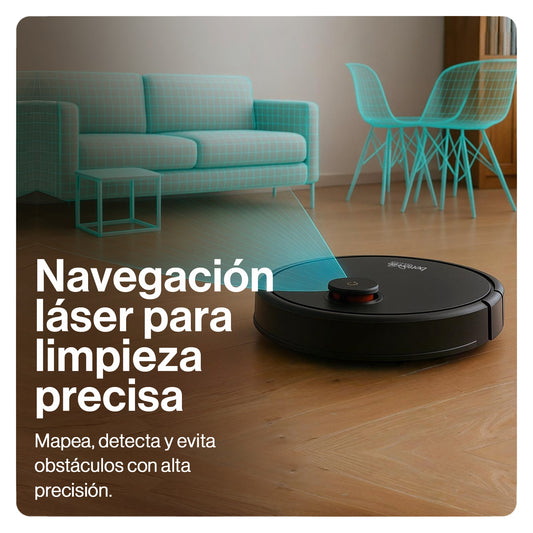 Conjunto Robot Laser Aspiradora y Mopa + Base Colector de Basura image 4