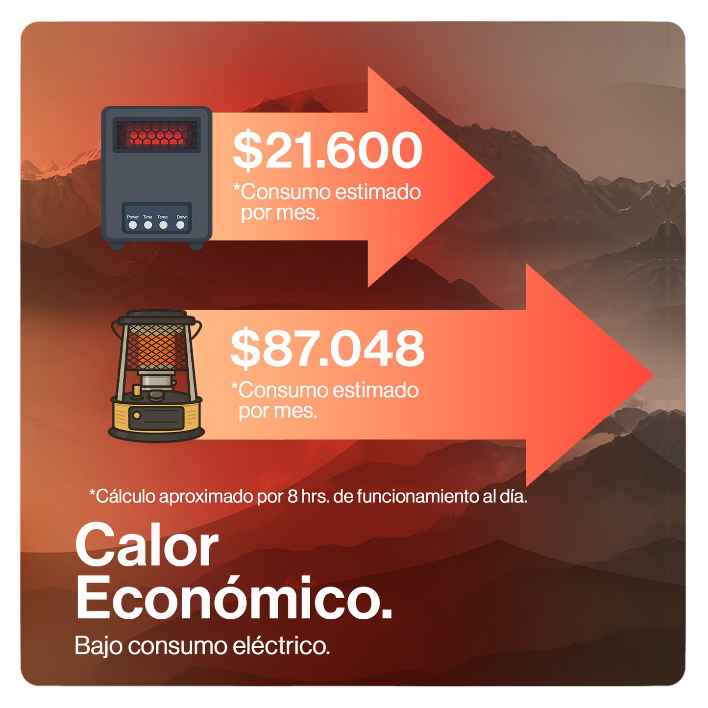 Estufa Electrica Infrarroja UV 100 m2 WiFi image 4