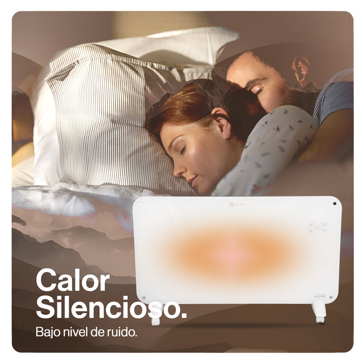 Calefactor Eléctrico Mural De Cristal 2000W WiFi image 6