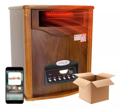 Producto de Venta de Bodega - Open Box - Estufa Infrarroja Madera UV 70 m² betterlife BLIR1500UVWTW image 0