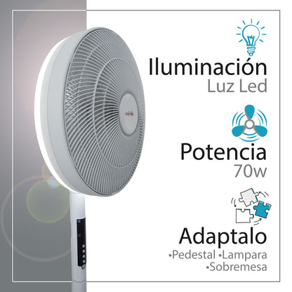Ventilador de Pedestal y Sobremesa con Luz LED 3 en 1 BL1670L image 1