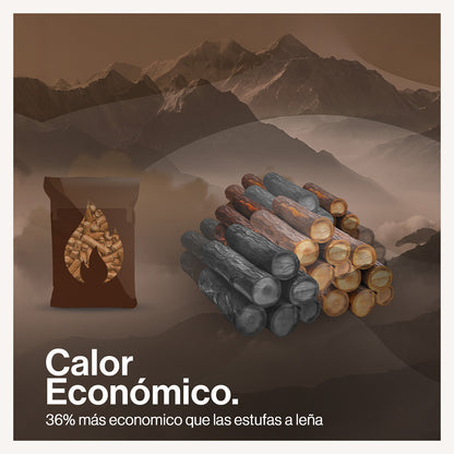 Estufa Pellet 9,5 Kw 160 M2 Wifi + Kit De Instalación image 6