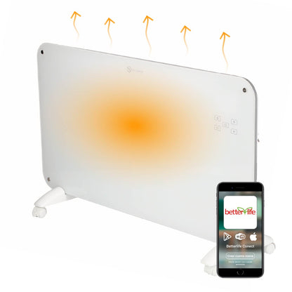 Calefactor Eléctrico Mural De Cristal 2000W WiFi image 0