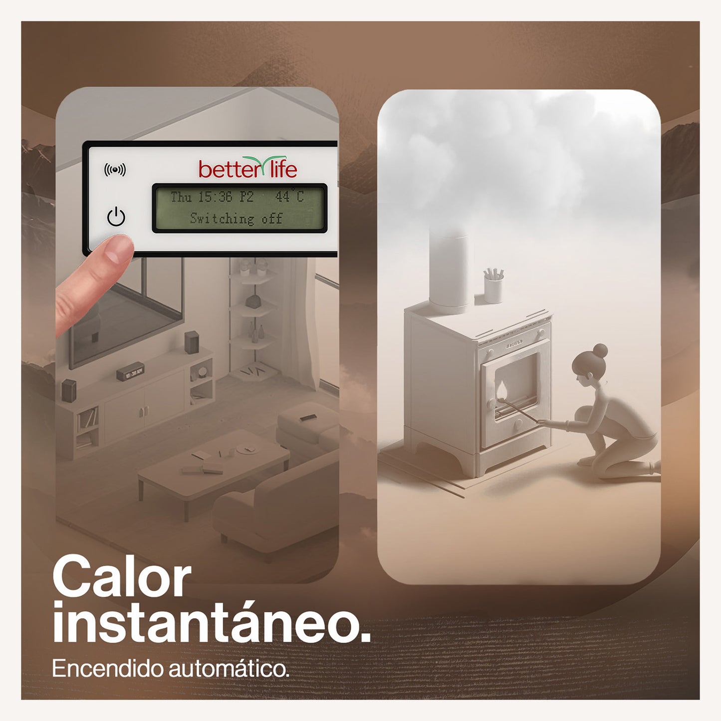 Estufa Pellet 6,2 KW 100 m2 WiFi image 3