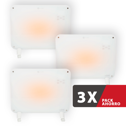 Calefactor Eléctrico Mural De Cristal (3 Unidades) 1000 W Wi-Fi