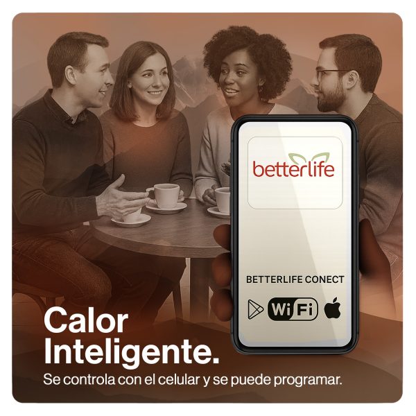 Estufa Eléctrica Infrarroja Madera UV 70 m2 WiFi - Imagen 5