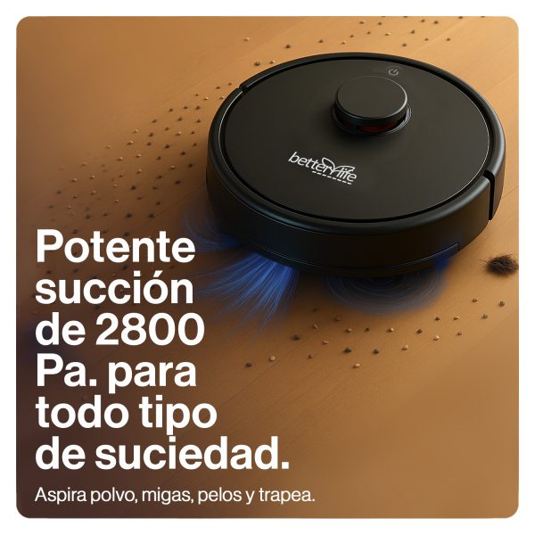 Conjunto Robot Laser Aspiradora y Mopa + Base Colector de Basura - Imagen 4